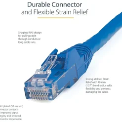 StarTech.com 150ft Blue Cat6 Patch Cable with Snagless RJ45 Connectors - Long Ethernet Cable - 150 ft Cat 6 UTP Cable - N6PATCH150BL