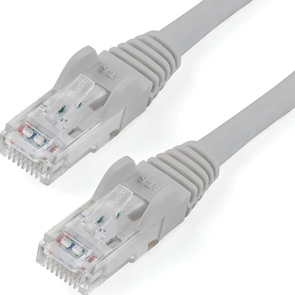 StarTech.com 30ft Gray Cat6 Patch Cable with Snagless RJ45 Connectors - Long Ethernet Cable - 30ft Cat 6 UTP Cable - N6PATCH30GR