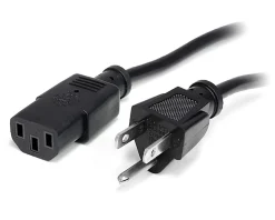 StarTech.com 12ft (3.6m) Computer Power Cord, NEMA 5-15P to C13, 10A 125V 18AWG, Black Replacement AC PC Power Cord TV/Monitor Power Cable