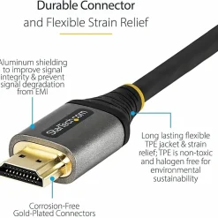 StarTech.com 3ft/1m HDMI 2.1 Cable, Certified Ultra High Speed HDMI Cable 48Gbps, 8K 60Hz/4K 120Hz HDR10+, 8K HDMI Cable, Monitor/Display