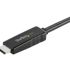 StarTech.com 6ft (2m) HDMI to Mini DisplayPort Cable 4K 30Hz - Active HDMI to mDP Adapter Cable with Audio - HD2MDPMM2M
