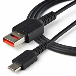 StarTech.com 3ft (1m) Secure Charging Cable, USB-A to USB-C Data Blocker Charge-Only Cable, Secure Charger Adapter Cable  - USBSCHAC1M