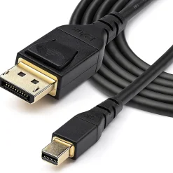 StarTech.com 6ft 2m VESA Certified Mini DisplayPort to DisplayPort 1.4 Cable, 8K 60Hz HBR3 HDR, Super UHD 4K 120Hz, mDP to DP Slim Cord