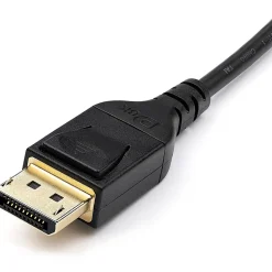 StarTech.com 6ft 2m VESA Certified Mini DisplayPort to DisplayPort 1.4 Cable, 8K 60Hz HBR3 HDR, Super UHD 4K 120Hz, mDP to DP Slim Cord