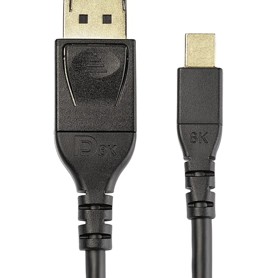 StarTech.com 6ft 2m VESA Certified Mini DisplayPort to DisplayPort 1.4 Cable, 8K 60Hz HBR3 HDR, Super UHD 4K 120Hz, mDP to DP Slim Cord