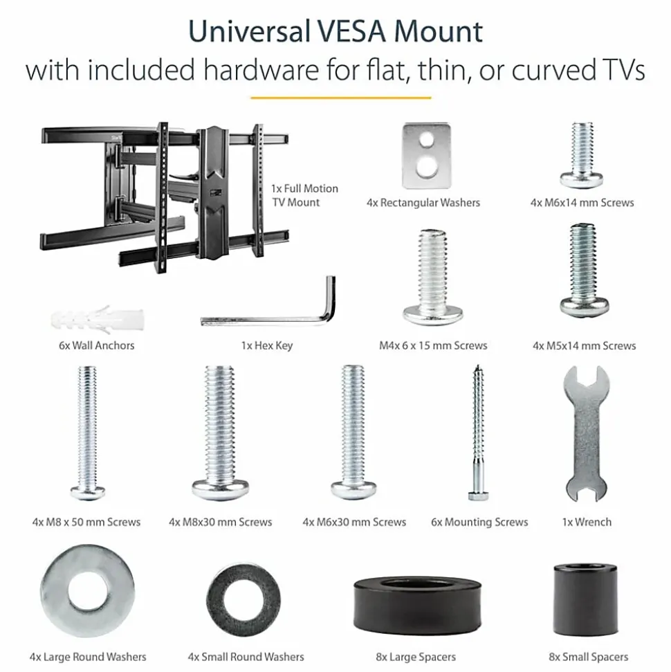 StarTech.com Full Motion TV Wall Mount - For up to 80" VESA Mount Displays - Articulating Arm - Steel - FPWARTS1