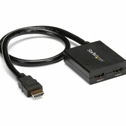 StarTech.com HDMI Splitter 1 In 2 Out - 4k 30Hz - 2 Port - Supports 3D video - Powered HDMI Splitter - HDMI Audio Splitter