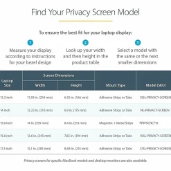StarTech.com 15 in Laptop Privacy Screen - Matte or Glossy - Magnetic - Laptop Security Screen Filter (PRIVSCNLT15)