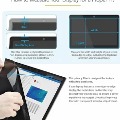 StarTech.com 15 in Laptop Privacy Screen - Matte or Glossy - Magnetic - Laptop Security Screen Filter (PRIVSCNLT15)