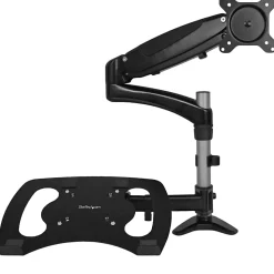 StarTech.com Laptop Monitor Stand - Computer Monitor Stand - Full Motion Articulating - VESA Mount Monitor Desk Mount - ARMUNONB
