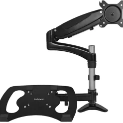 StarTech.com Laptop Monitor Stand - Computer Monitor Stand - Full Motion Articulating - VESA Mount Monitor Desk Mount - ARMUNONB