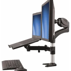 StarTech.com Laptop Monitor Stand - Computer Monitor Stand - Full Motion Articulating - VESA Mount Monitor Desk Mount - ARMUNONB