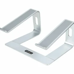 StarTech.com Laptop Stand for Desk, Supports 5kg / 11lb, Aluminum, Silver, Ergonomic Laptop Riser, Portable Laptop Holder for Desk
