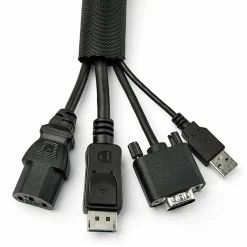 StarTech.com 15' / 4.6 m Cable Management Sleeve - Trimmable Fabric - Cord Concealer - Wire Hider - Cord Organizer (WKSTNCM2)