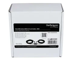 StarTech.com 9 m / 30 ft Active USB A to B Cable - M/M - Black USB 2.0 A to B Cord - Printer Cable - Extension USB Cable (USB2HAB30AC)