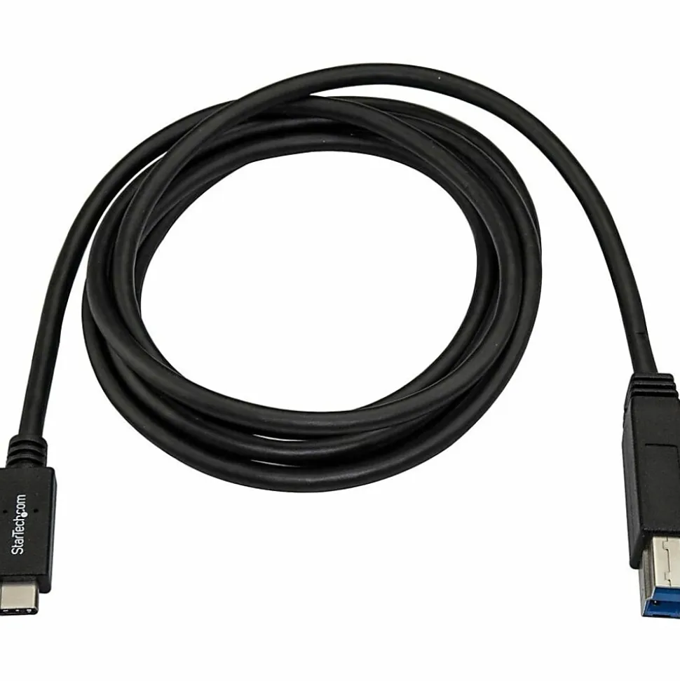 StarTech.com 2m 6 ft USB C to USB B Printer Cable - M/M - USB 3.0 (5Gbps) USB B Cable - USB C to USB B Cable - USB315CB2M
