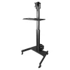 StarTech.com Mobile Workstation Cart with Monitor Mount, CPU/PC Holder