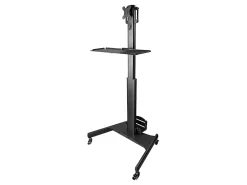 StarTech.com Mobile Workstation Cart with Monitor Mount, CPU/PC Holder