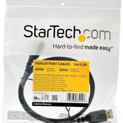 StarTech.com 1 m VESA Certified DisplayPort 1.4 Cable - 8K 60Hz HBR3 HDR - 3 ft Super UHD 4K 120Hz - DP to DP Slim Video Monitor Cord M/M - DP14MM1M