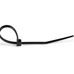 StarTech.com 100 Pack 6" Cable Ties - Black Medium Nylon/Plastic Zip Ties Adjustable Network Cable Wraps UL TAA