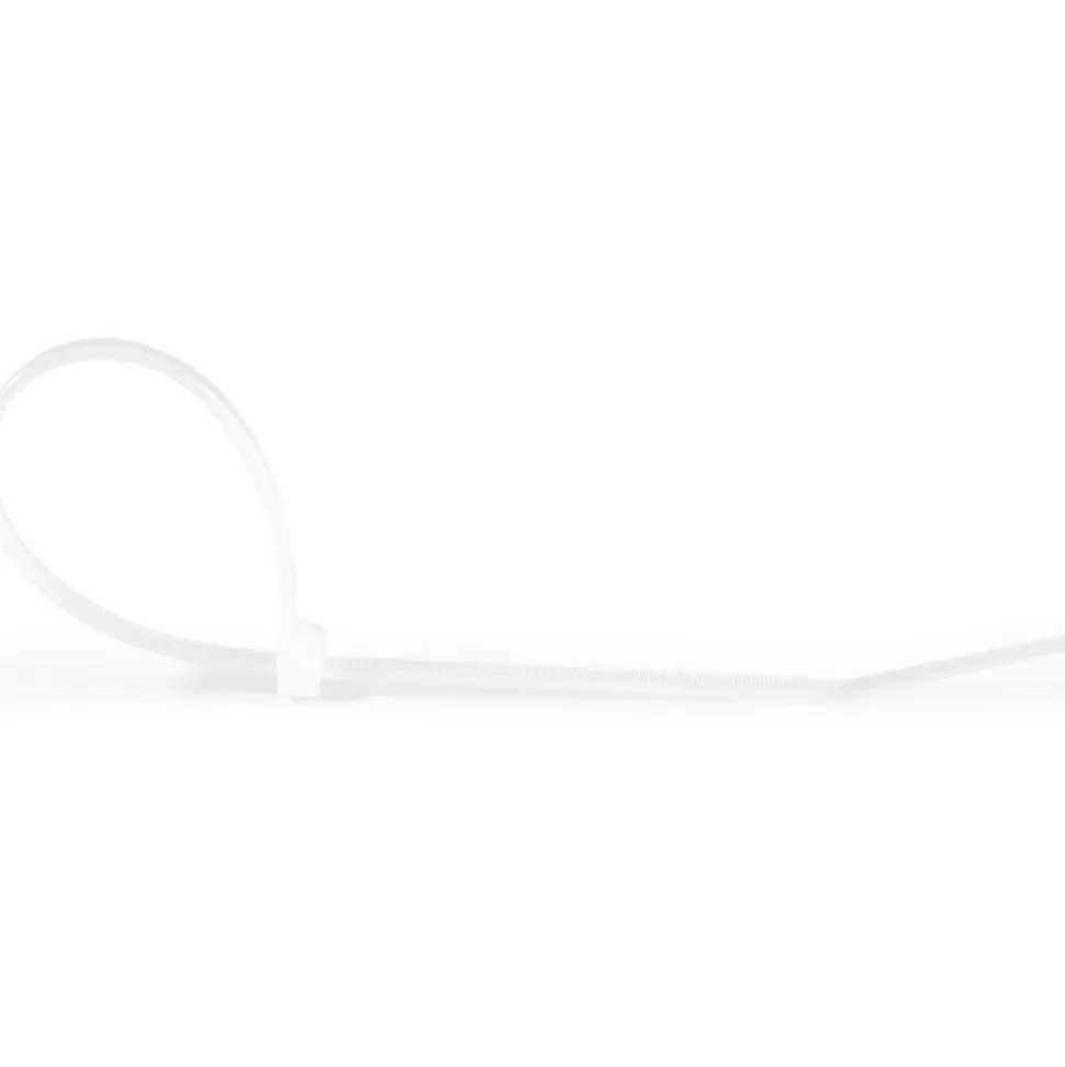 StarTech.com 100 Pack 10" Cable Ties - White Extra Large Nylon/Plastic Zip Ties Adjustable Network Cable Wraps UL TAA -100 Pack White
