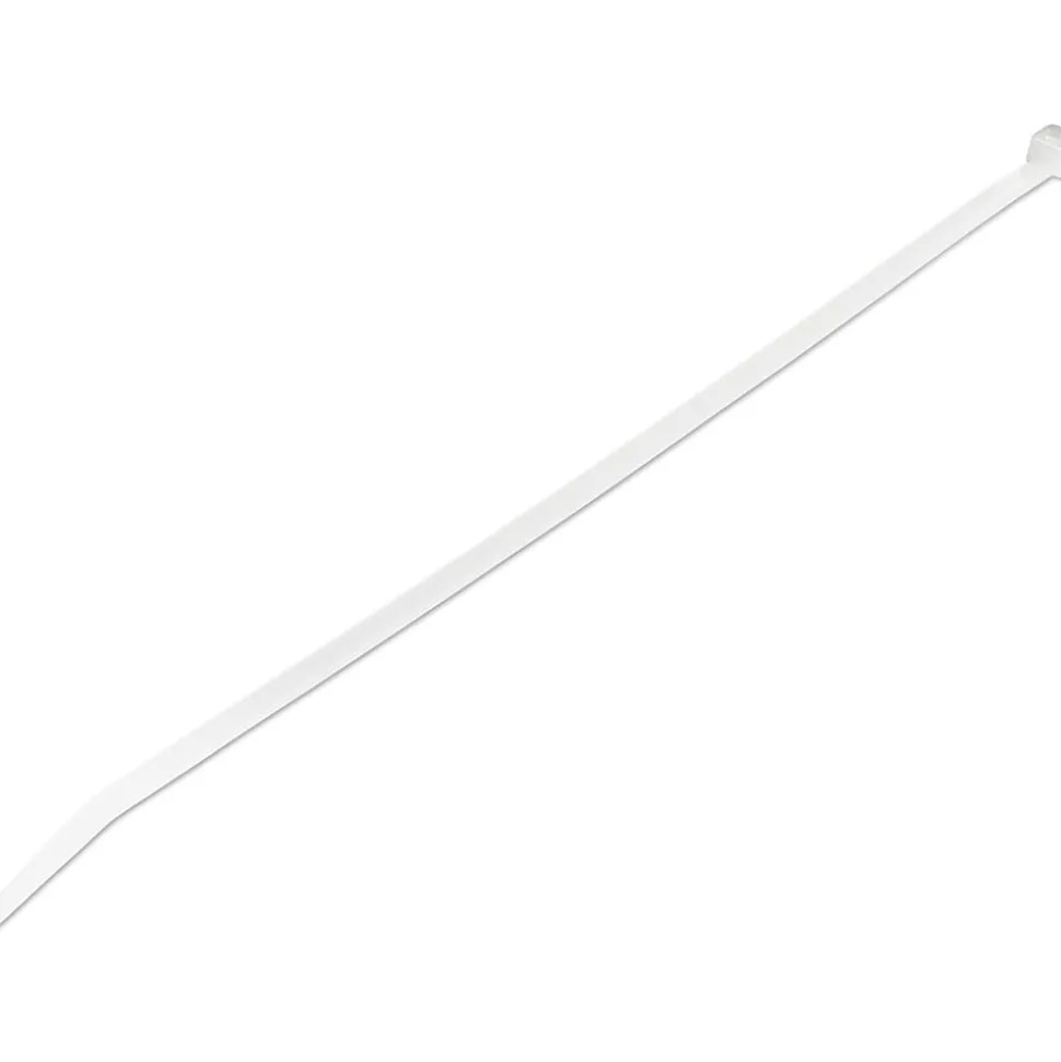 StarTech.com 100 Pack 10" Cable Ties - White Extra Large Nylon/Plastic Zip Ties Adjustable Network Cable Wraps UL TAA -100 Pack White