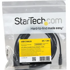 StarTech.com Parallel printer adapter - USB - parallel - 6 ft - Add a Centronics parallel port to your desktop or laptop PC through USB - ICUSB1284