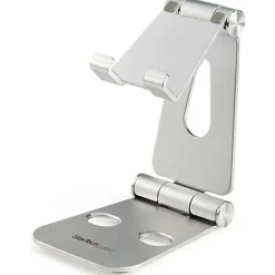 StarTech.com Phone and Tablet Stand - Foldable Universal Mobile Device Holder - Smartphones/Tablets - Adjustable Cell Phone Stand for Desk