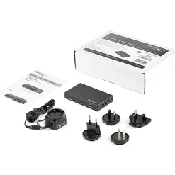 StarTech.com 2 Port HDMI Splitter - 4K 60Hz - 1x2 Way HDMI 2.0 Splitter - HDR - ST122HD202 - Displays the same image with sound on 2 screens