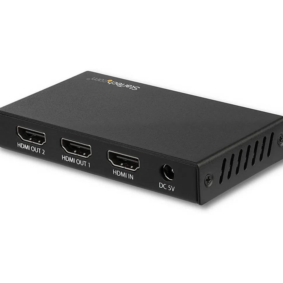 StarTech.com 2 Port HDMI Splitter - 4K 60Hz - 1x2 Way HDMI 2.0 Splitter - HDR - ST122HD202 - Displays the same image with sound on 2 screens