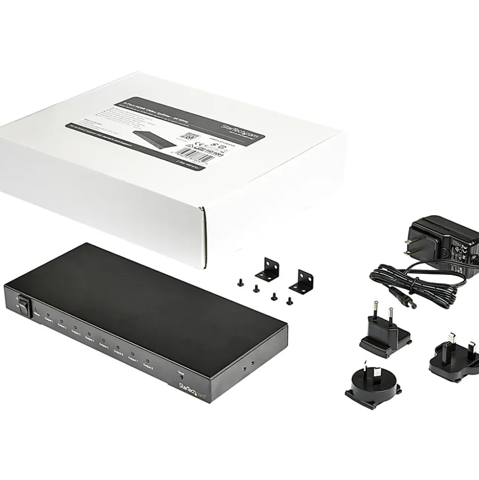 StarTech.com 8-Port 4K 60Hz HDMI Splitter - HDR Support - HDMI 2.0 Splitter - 7.1 Surround Sound Audio - ST128HD20