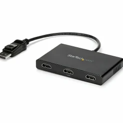 StarTech.com 3-Port Multi Monitor Adapter, DisplayPort to 3x HDMI MST Hub, Triple 1080p, Video Splitter for Extended Desktop Mode, Windows