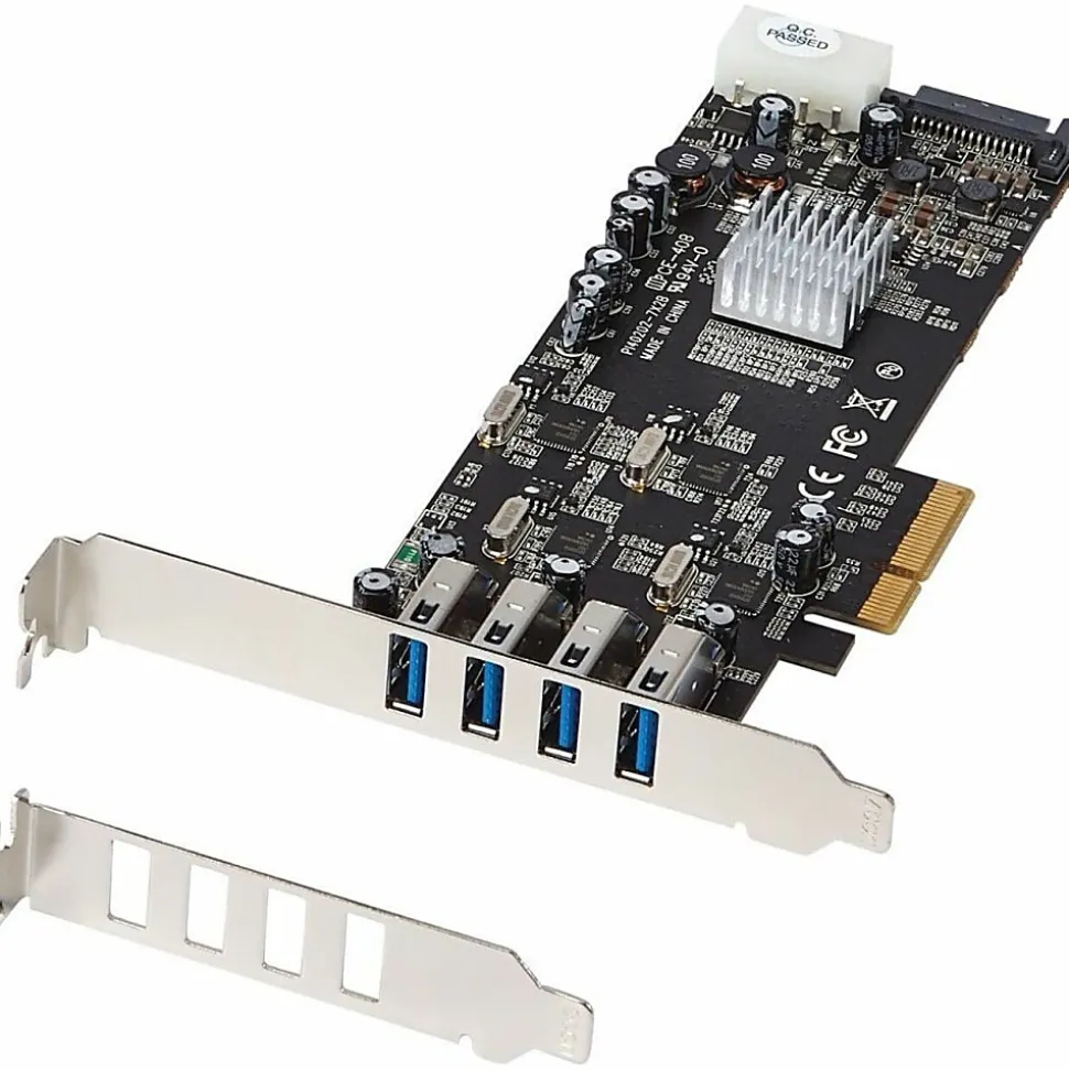 StarTech.com 4 Port PCI Express (PCIe) SuperSpeed USB 3.0 Card Adapter w/ 4 Dedicated 5Gbps Channels - PEXUSB3S44V