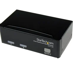 StarTech.com 2 Port Professional USB KVM Switch Kit with Cables - Control 2 USB VGA based computers with this complete KVM kit including cables