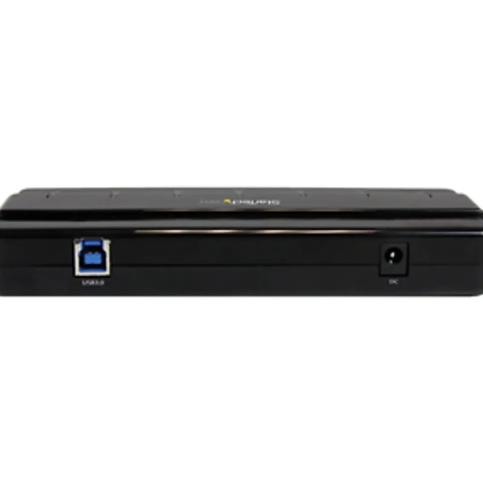 StarTech.com 7 Port SuperSpeed USB 3.0 Hub - Desktop USB Hub with Power Adapter - Black