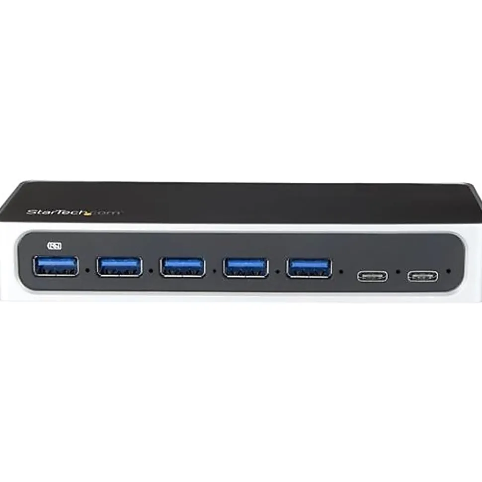 StarTech.com 7 Port USB C Hub - USB-C to 5x USB-A and 2x USB-C - USB 3.0 - 7 port USB Hub - USB C to USB A Hub - HB30C5A2CSC