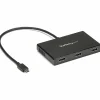 StarTech.com 3-Port USB-C Multi-Monitor Adapter, Type-C to 3x HDMI MST Hub, Triple 1080p HDMI Laptop Display Extender / Splitter, Windows