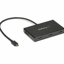 StarTech.com 3-Port USB-C Multi-Monitor Adapter, Type-C to 3x HDMI MST Hub, Triple 1080p HDMI Laptop Display Extender / Splitter, Windows