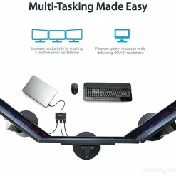 StarTech.com 3-Port USB-C Multi-Monitor Adapter, Type-C to 3x HDMI MST Hub, Triple 1080p HDMI Laptop Display Extender / Splitter, Windows