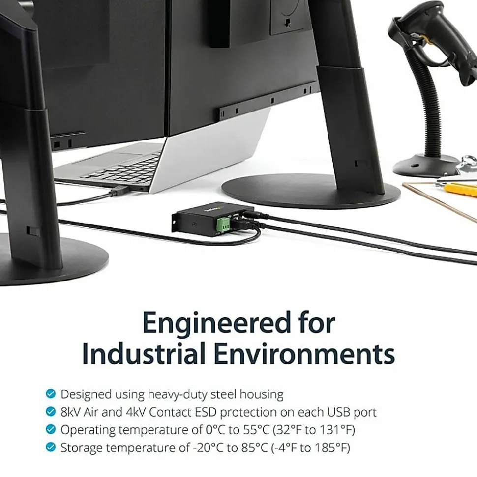 StarTech.com 4-Port USB 2.0 Hub - Add four rugged external USB 2.0 ports from a single USB connection - ST4200USBM