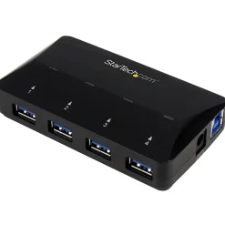 StarTech.com 4-Port USB 3.0 Hub plus Dedicated Charging Port - 1x 2.4A Port - Desktop USB Hub and Fas - ST53004U1C
