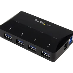 StarTech.com 4-Port USB 3.0 Hub plus Dedicated Charging Port - 1x 2.4A Port - Desktop USB Hub and Fas - ST53004U1C