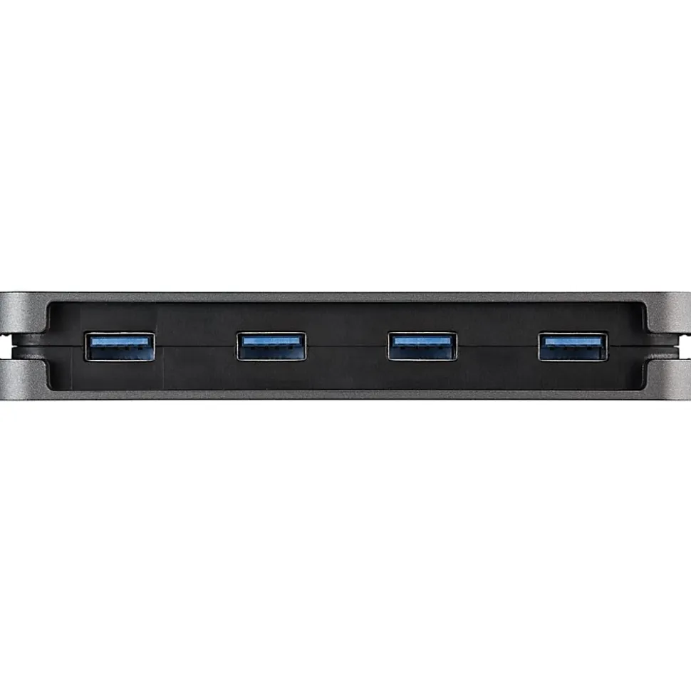 StarTech.com 4 Port USB 3.0 Hub, 4x USB-A, 5Gbps Laptop/Desktop USB Type-A Hub, USB Bus Powered, 11" Long Cable with Cable Management