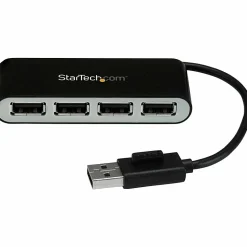 StarTech.com 4 Port USB Hub - 4 x USB 2.0 port - Bus Powered - USB Adapter - USB Splitter - Multi Port USB Hub - USB 2.0 Hub
