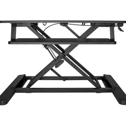 StarTech.com Sit Stand Desk Converter - Large 35in Work Surface - Adjustable Stand up Desk - - ARMSTSLG