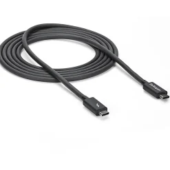 StarTech.com Thunderbolt 3 Cable - 6ft/2m - 4K 60Hz - 20Gbps - USB C to USB C Cable - Thunderbolt 3 USB Type C Charger Cable - TBLT3MM2M