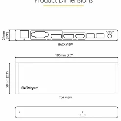 StarTech.com Thunderbolt 3 Dock - For MacBook Pro & Windows - Dual 4K 60Hz Thunderbolt 3 Docking Station - TB3DK2DHV