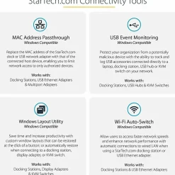 StarTech.com Thunderbolt 3 Dock - For MacBook Pro & Windows - Dual 4K 60Hz Thunderbolt 3 Docking Station - TB3DK2DHV