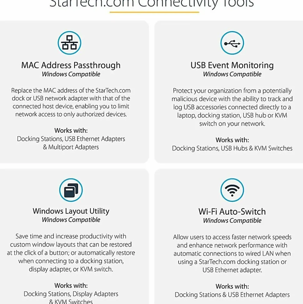 StarTech.com Thunderbolt 3 Dock - For MacBook Pro & Windows - Dual 4K 60Hz Thunderbolt 3 Docking Station - TB3DK2DHV