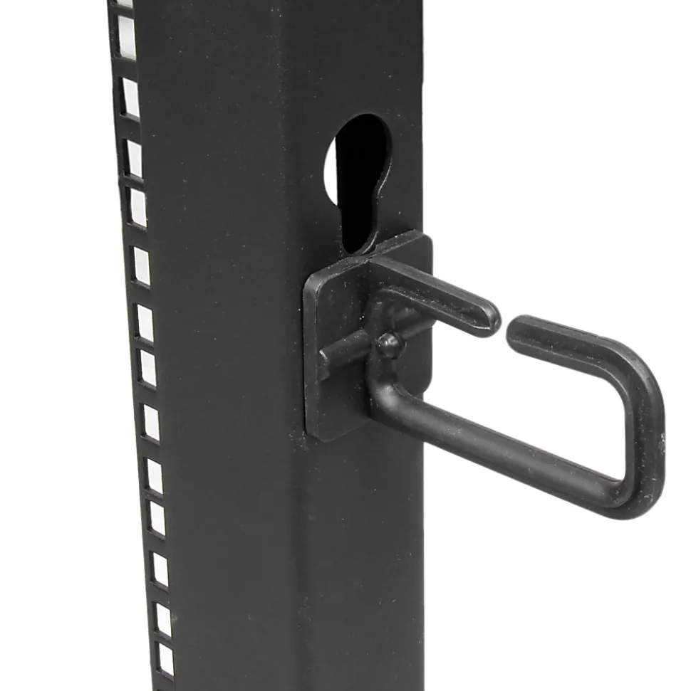 StarTech.com 25U Adjustable Depth Open Frame 4 Post Server Rack w/ Casters/Levelers and Cable Management Hooks - - 4POSTRACK25U
